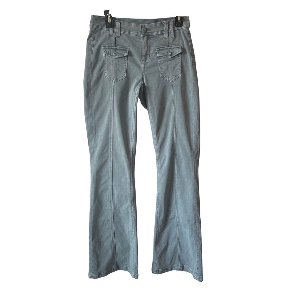 American Eagle Outfitters‎ Flare Front Pocket Bootcut Jeans Light Teal Size 2
